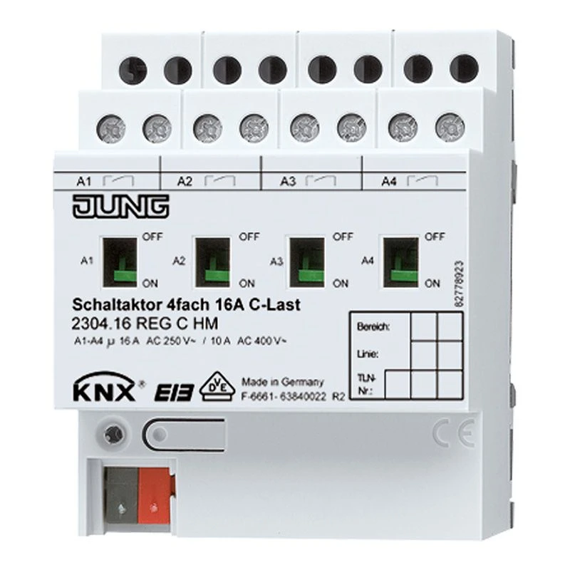 Jung KNX - Schakelactor 2304.16REGCHM 1 Jung KNX - Schakelactor 2304.16REGCHM